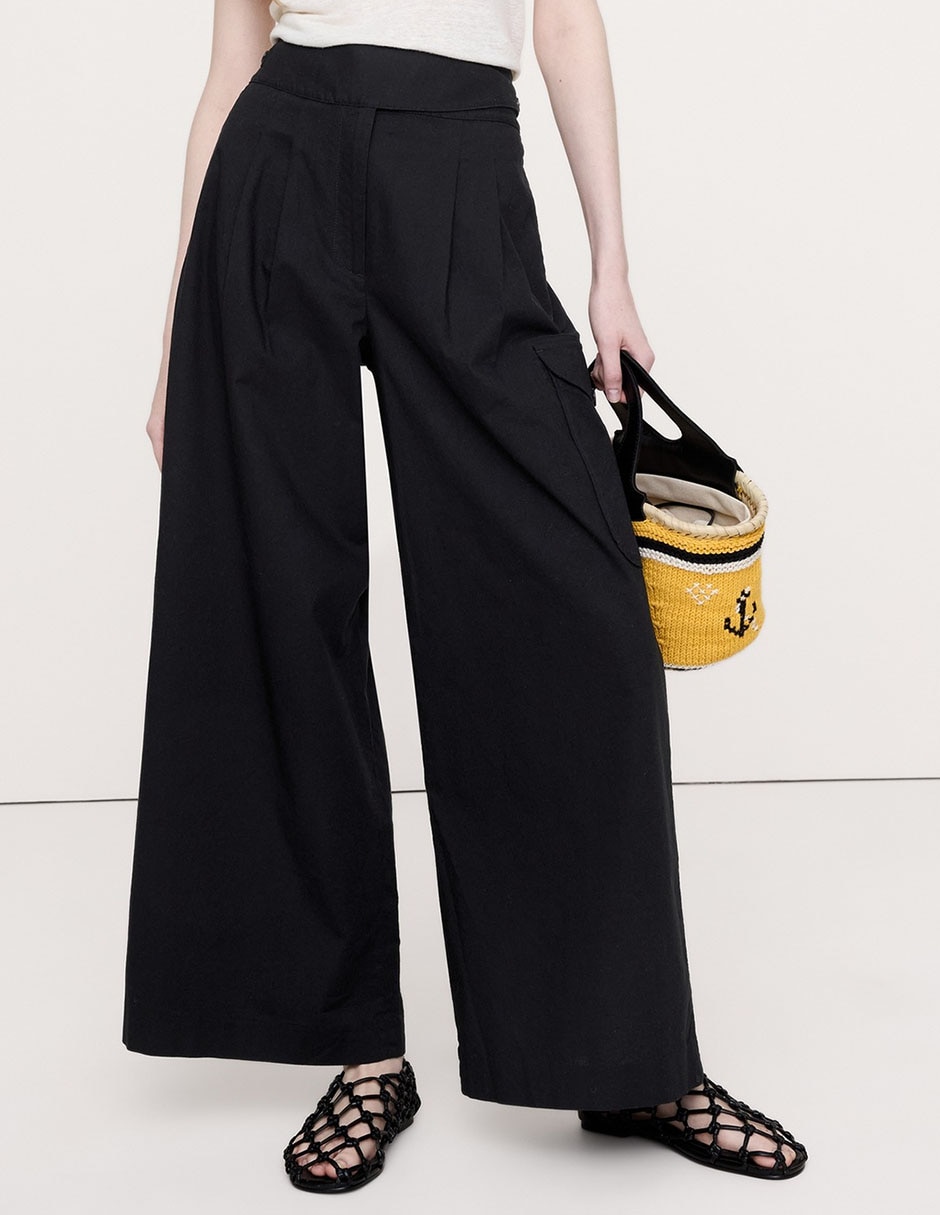 Pantalón cargo flare para mujer