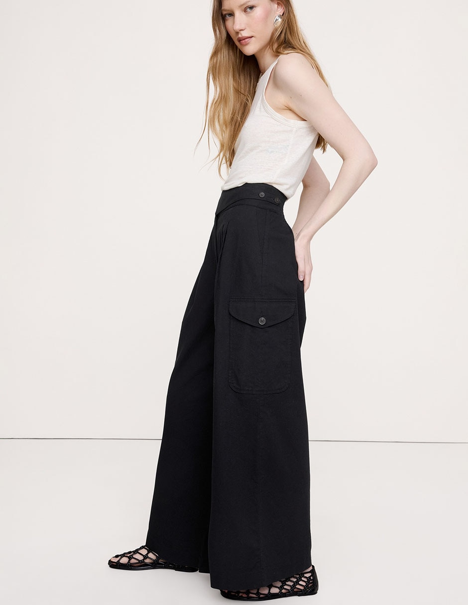 Pantalón cargo flare para mujer