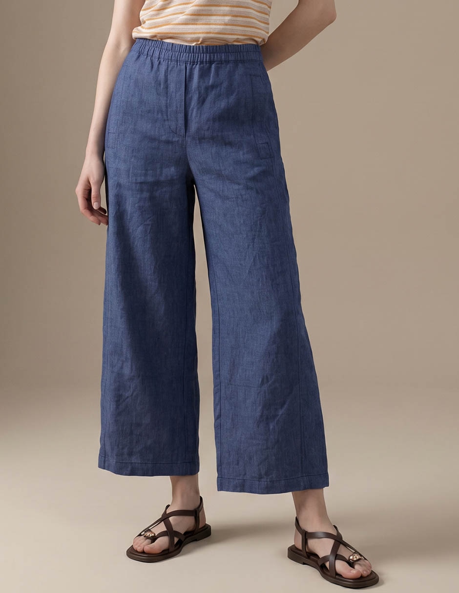 Pantalón relaxed wide leg para mujer