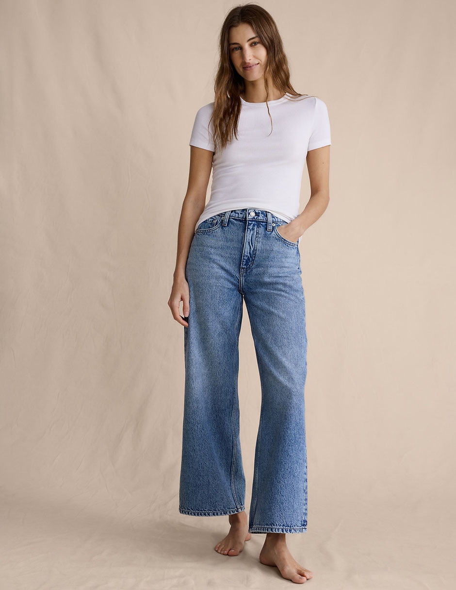 Jeans relaxed amplio para mujer