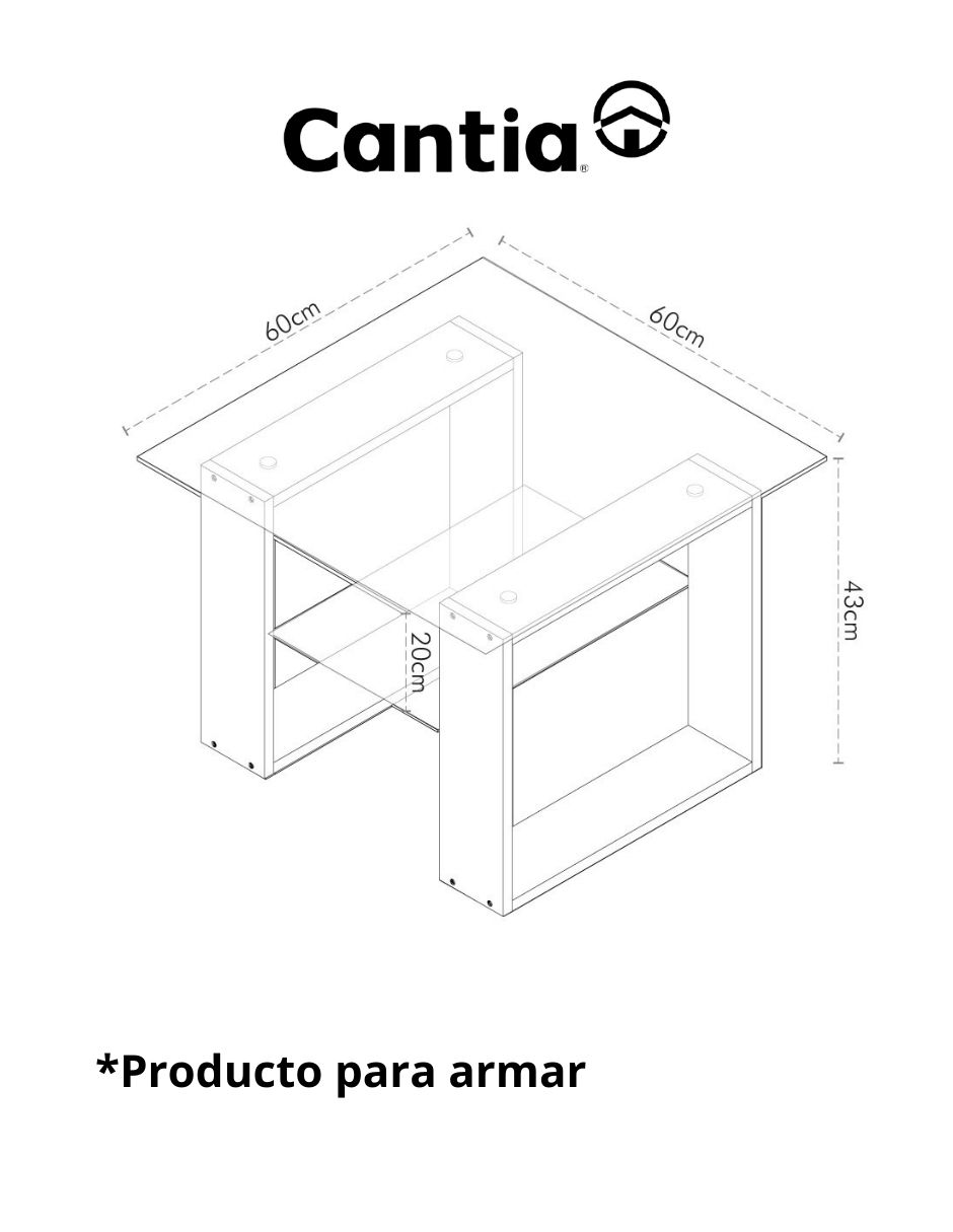 Mesa lateral armable temec 6