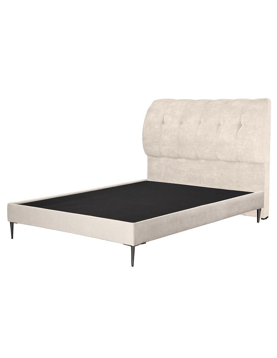 Cama nube base slim de madera y tela 2