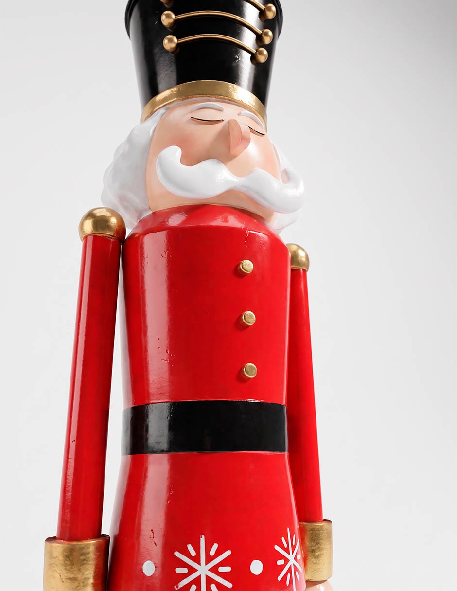 Figura decorativa navideña de cascanueces de metal 3