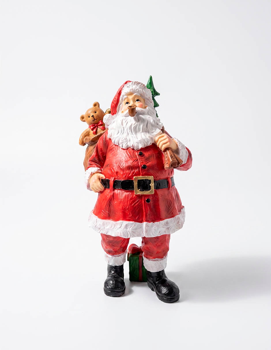 Figura decorativa navideña de santa claus de resina 1