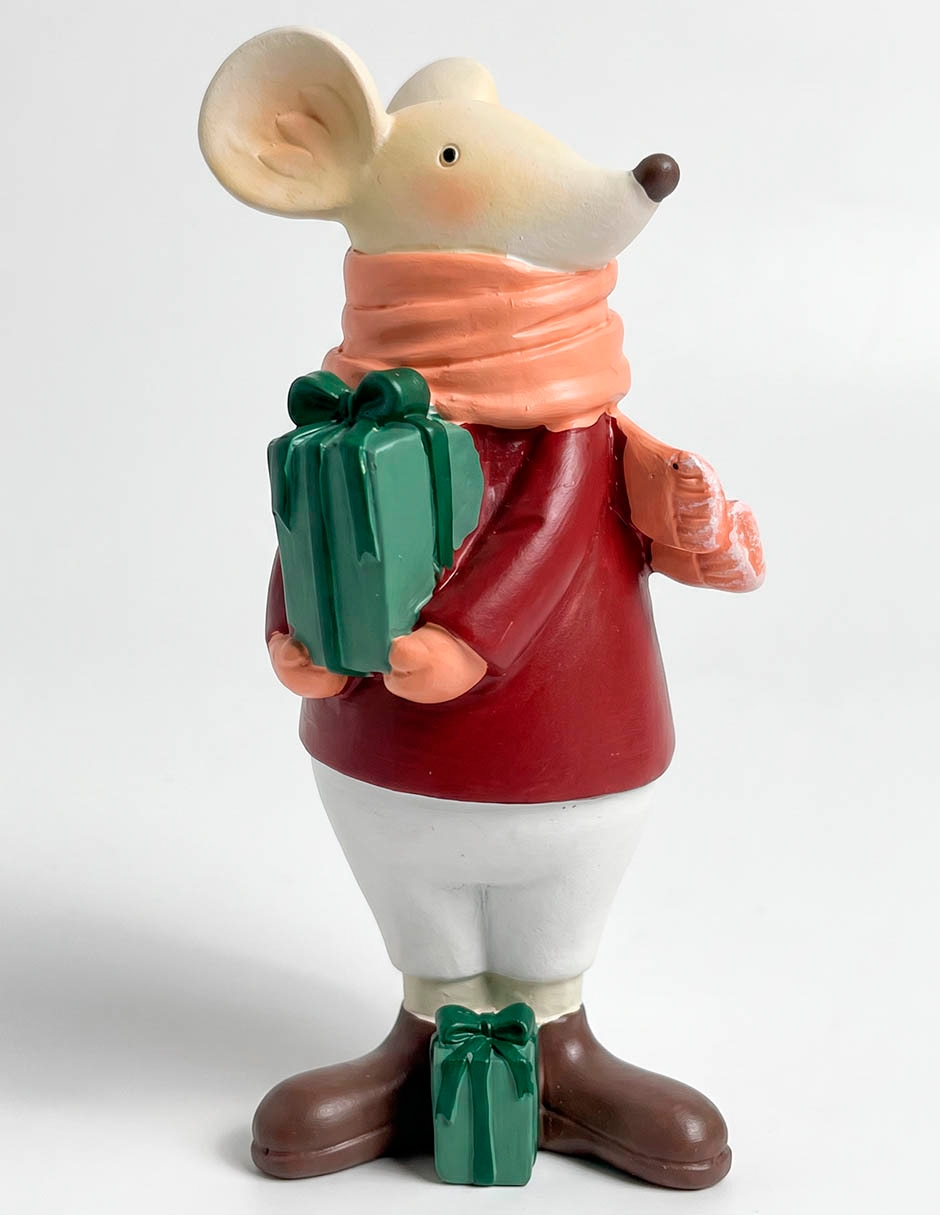 Figura decorativa navideña de ratón 1