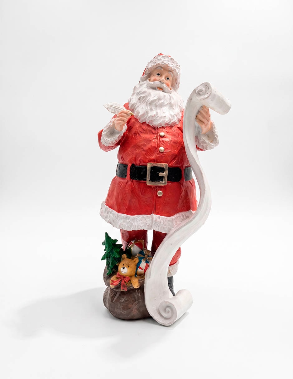 Figura decorativa navideña de santa claus de resina 1