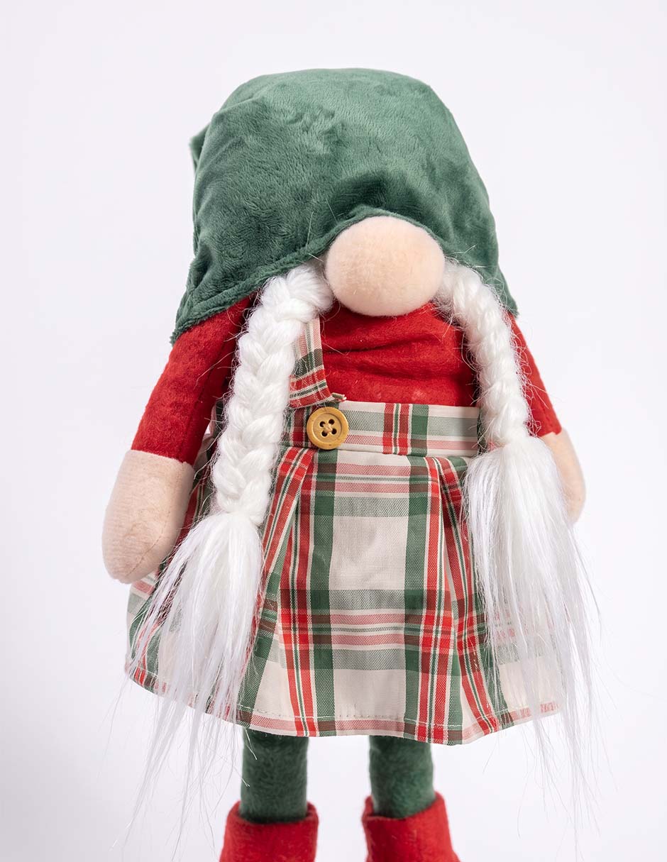 Figura decorativa navideña con forma de gnomo