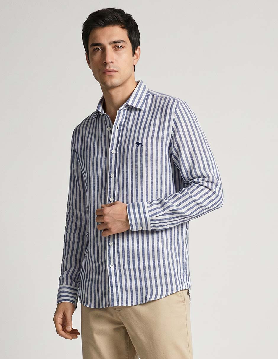 Camisa casual Rodd & Gunn de algodón manga larga para hombre