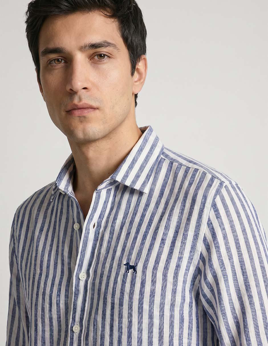 Camisa casual Rodd & Gunn de algodón manga larga para hombre