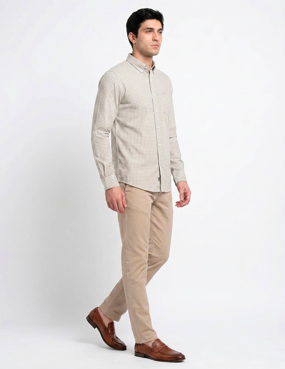 Camisa casual de algodón manga larga para hombre 3