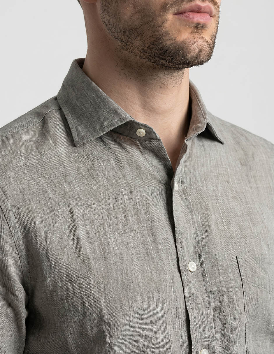Camisa casual manga larga para hombre 3
