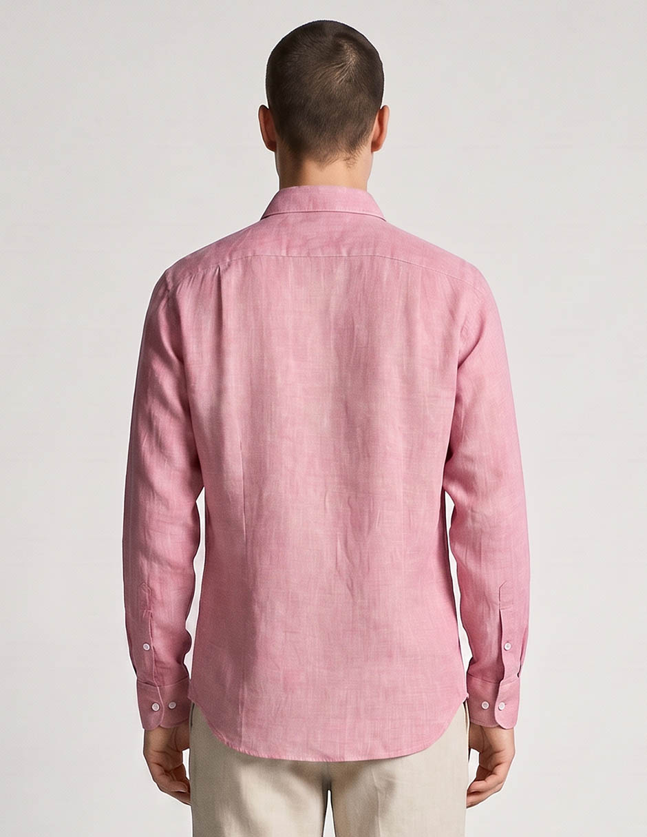 Camisa casual rodd & gunn manga larga para hombre