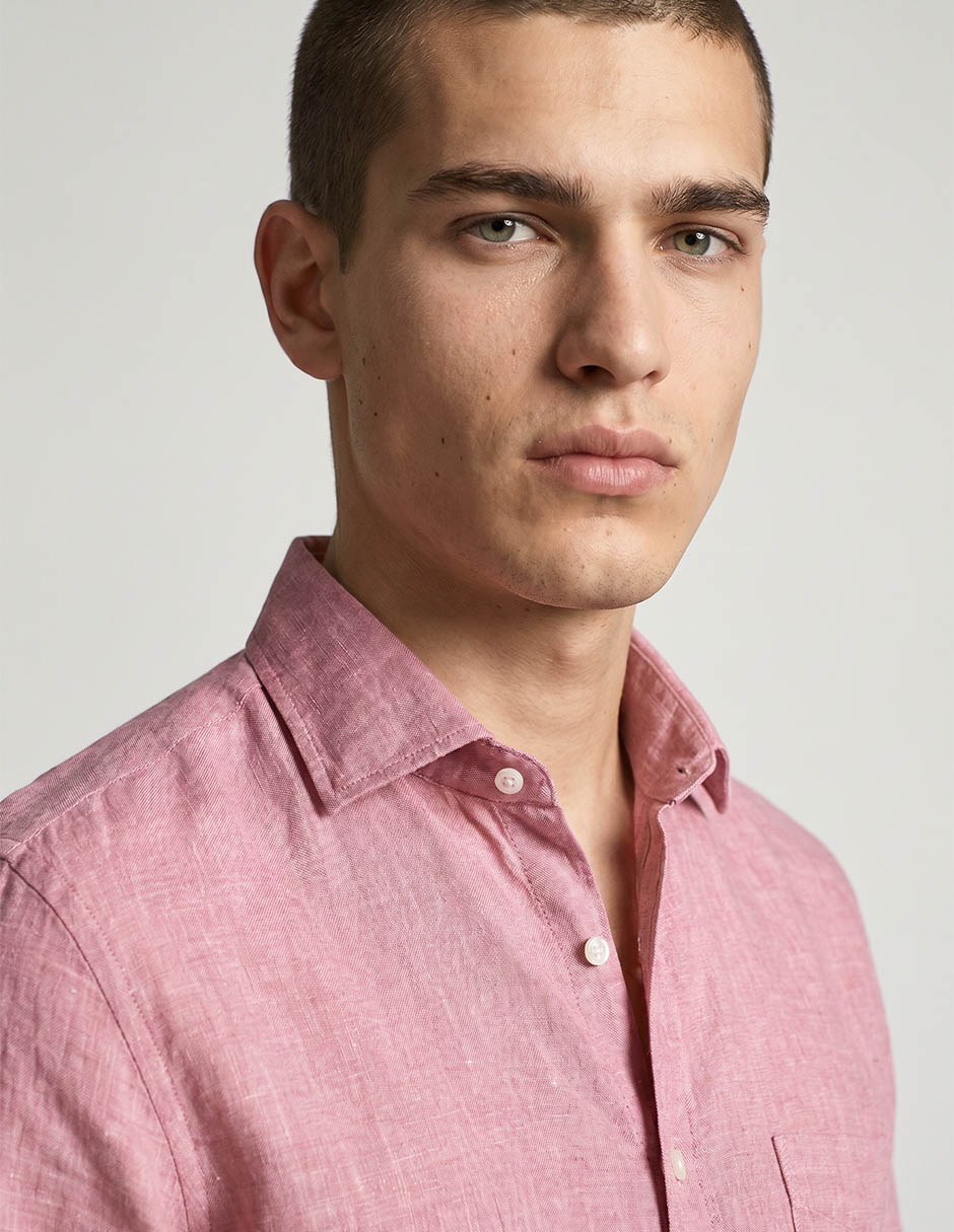 Camisa casual rodd & gunn manga larga para hombre
