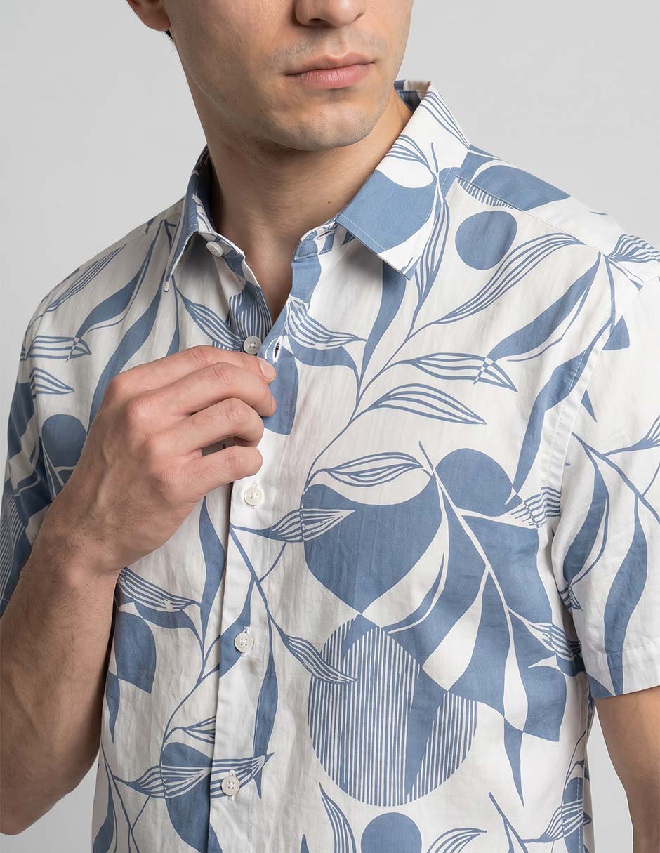 Camisa casual Rodd & Gunn de algodón manga corta para hombre