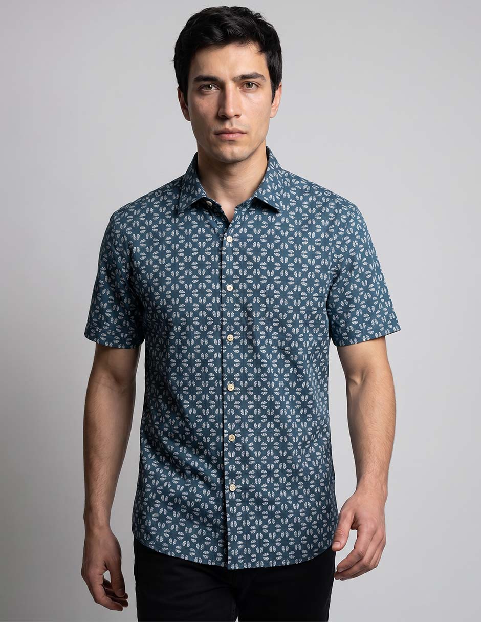 Camisa casual Rodd & Gunn de algodón manga corta para hombre