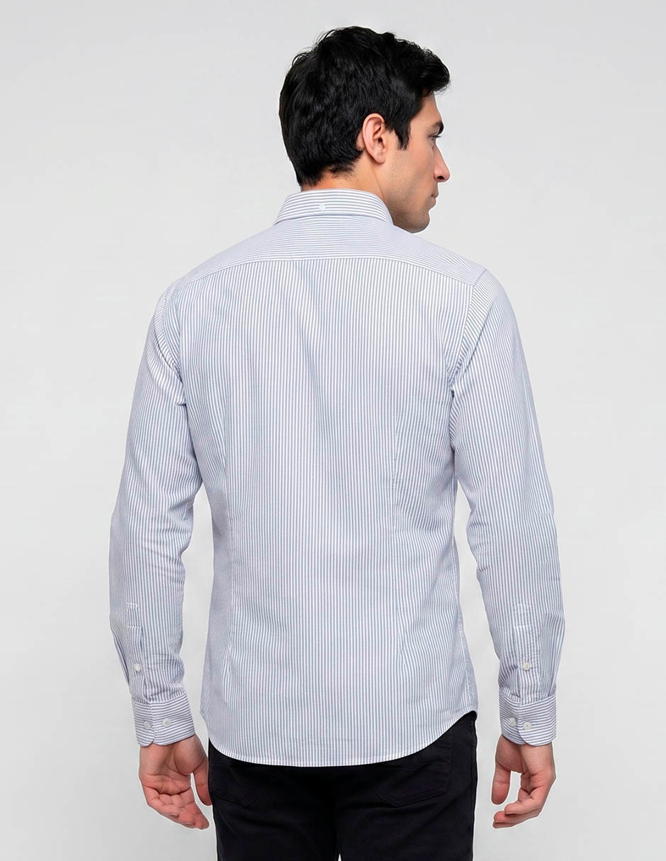 Camisa casual manga larga para hombre 2