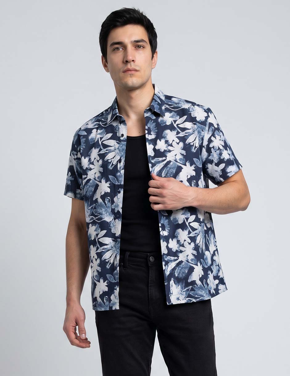 Camisa casual Rodd & Gunn de algodón manga corta para hombre