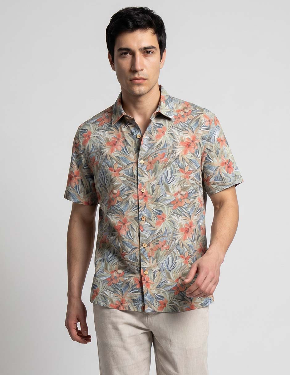 Camisa casual Rodd & Gunn de algodón manga corta para hombre