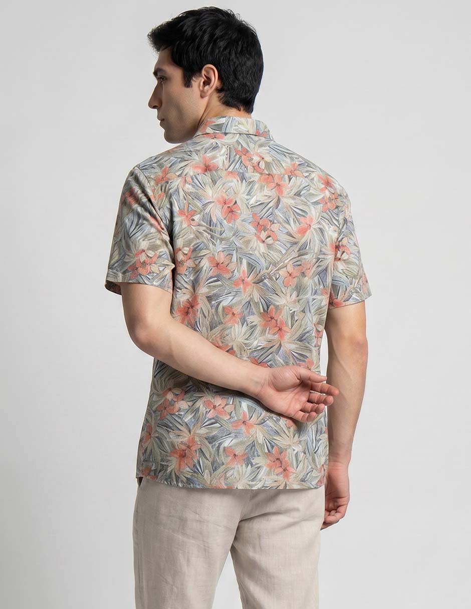 Camisa casual Rodd & Gunn de algodón manga corta para hombre