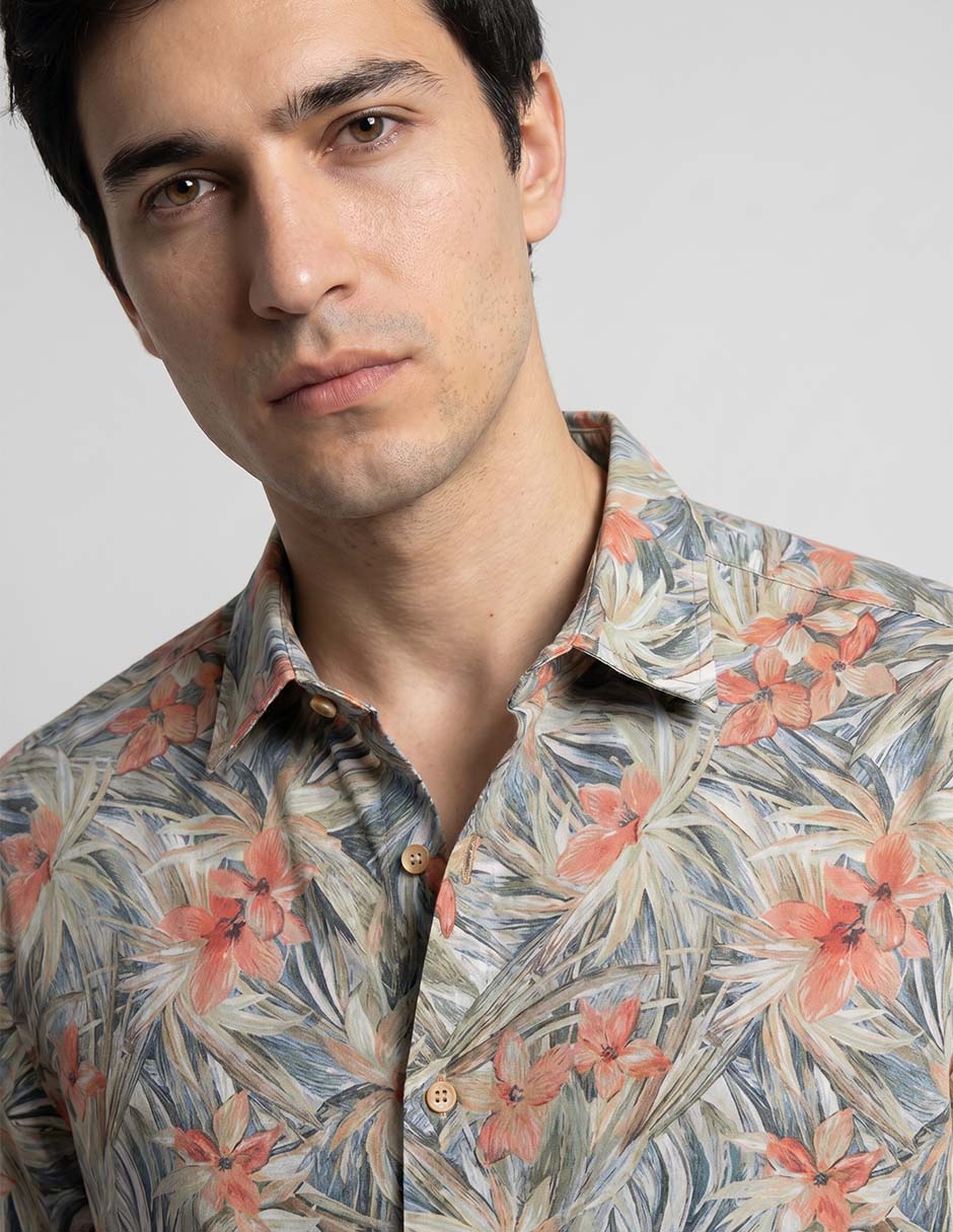 Camisa casual Rodd & Gunn de algodón manga corta para hombre