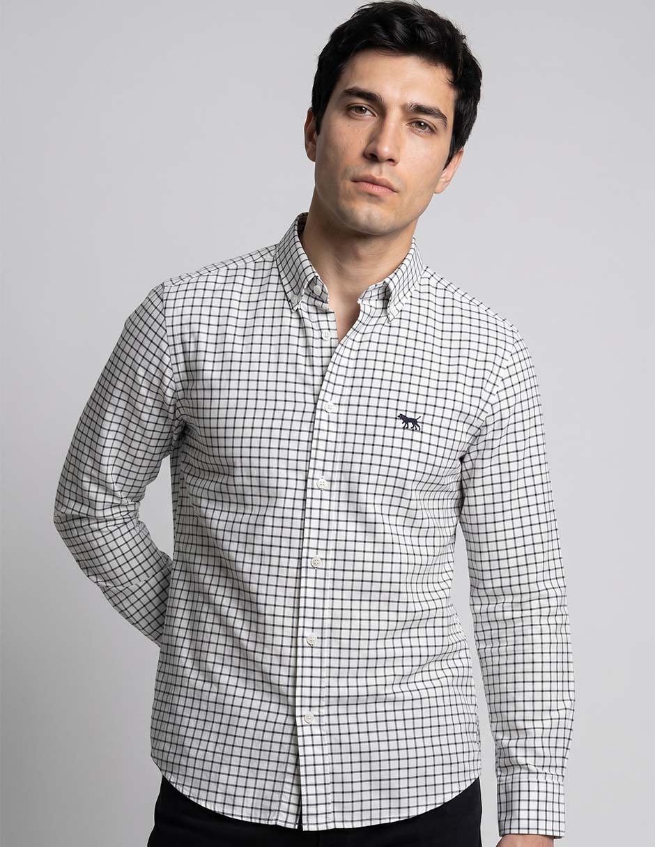 Camisa casual de algodón manga larga para hombre Camisa casual de algodón manga larga para hombre