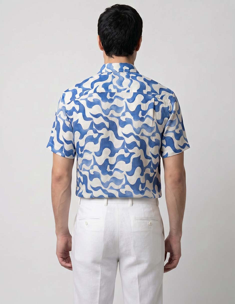 Camisa casual de algodón manga corta para hombre 2