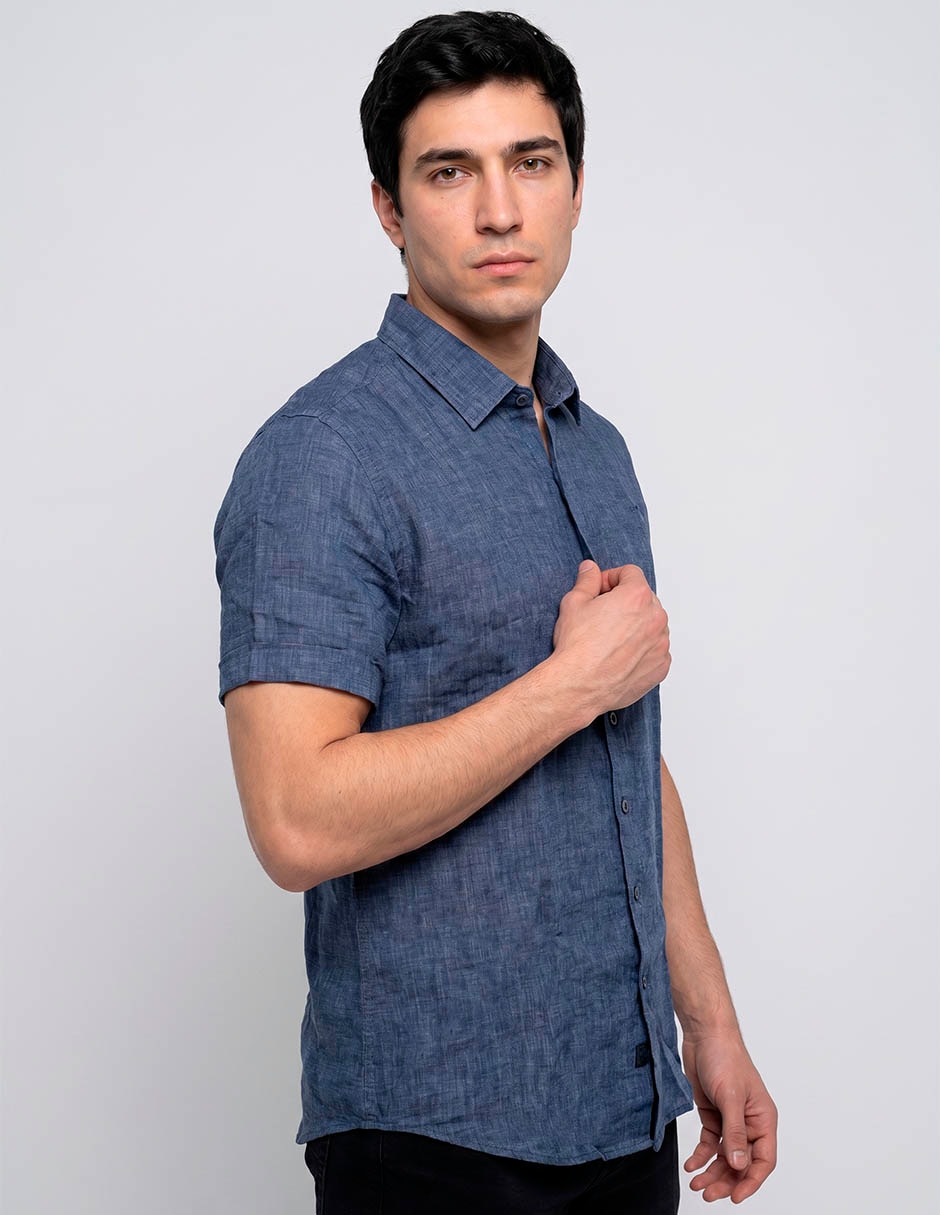 Camisa casual manga corta para hombre
