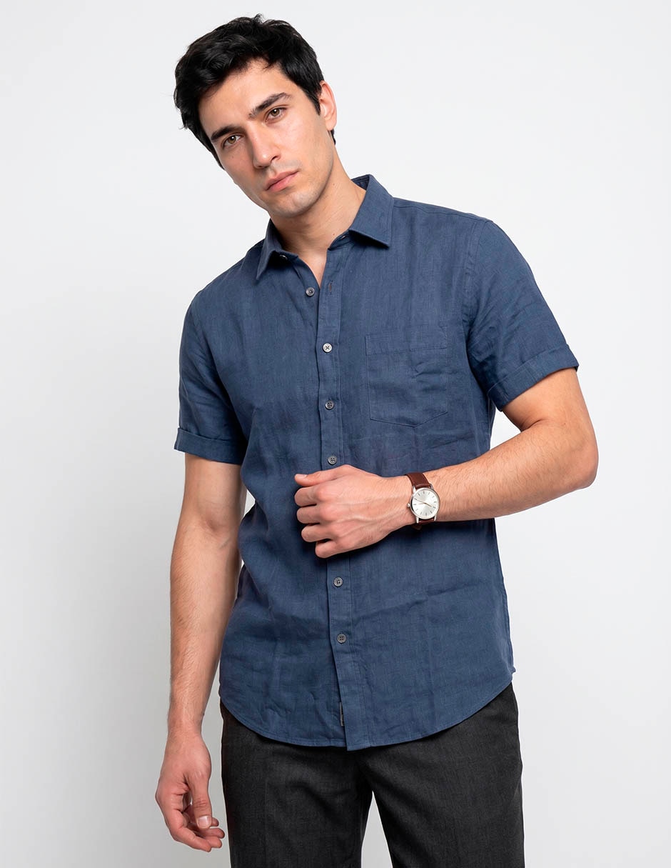 Camisa casual manga corta para hombre 1