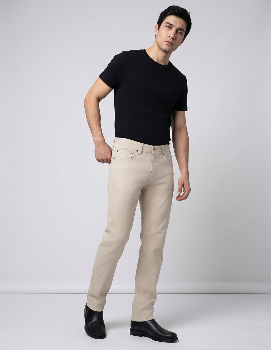 Pantalón straight de algodón para hombre 1