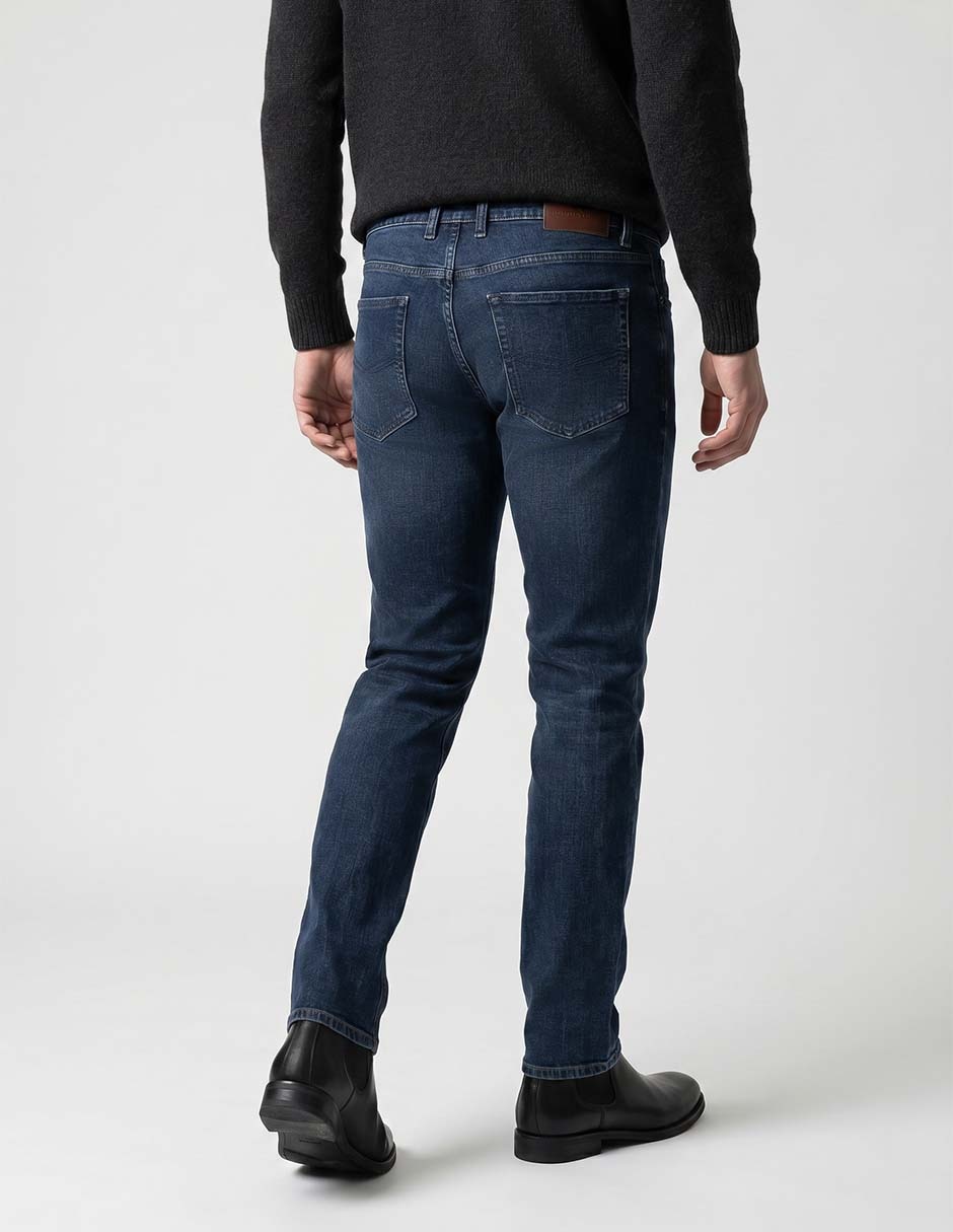 Jeans slim lavado obscuro para hombre 2