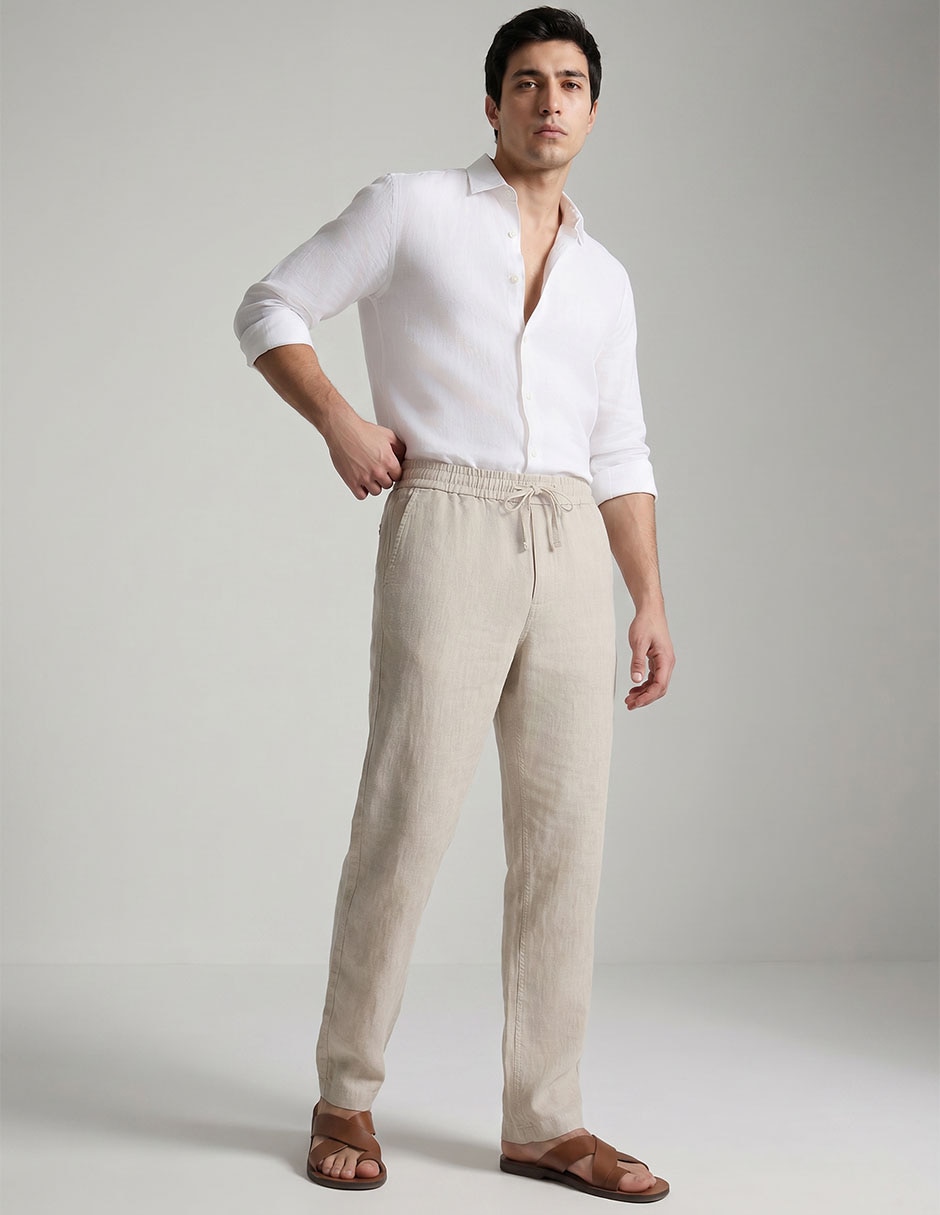 Pantalón business casual straight Rodd & Gunn de algodón para hombre