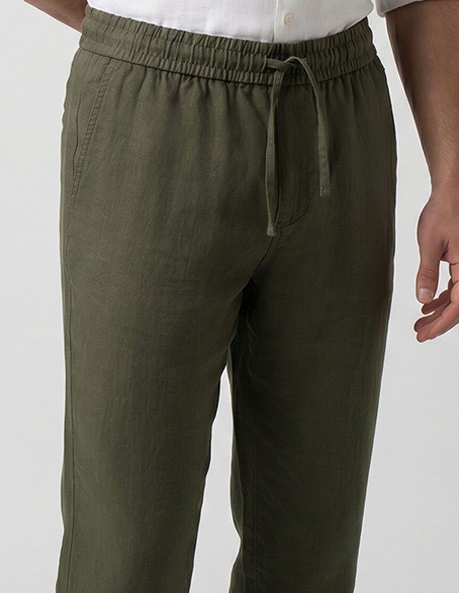 Pantalón business casual straight de algodón para hombre 3