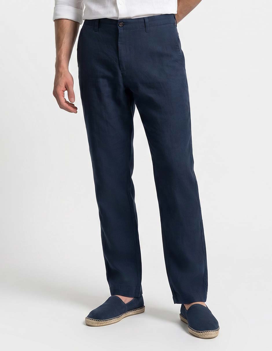Pantalón business casual de vestir de lino para hombre Pantalón business casual de vestir de lino para hombre