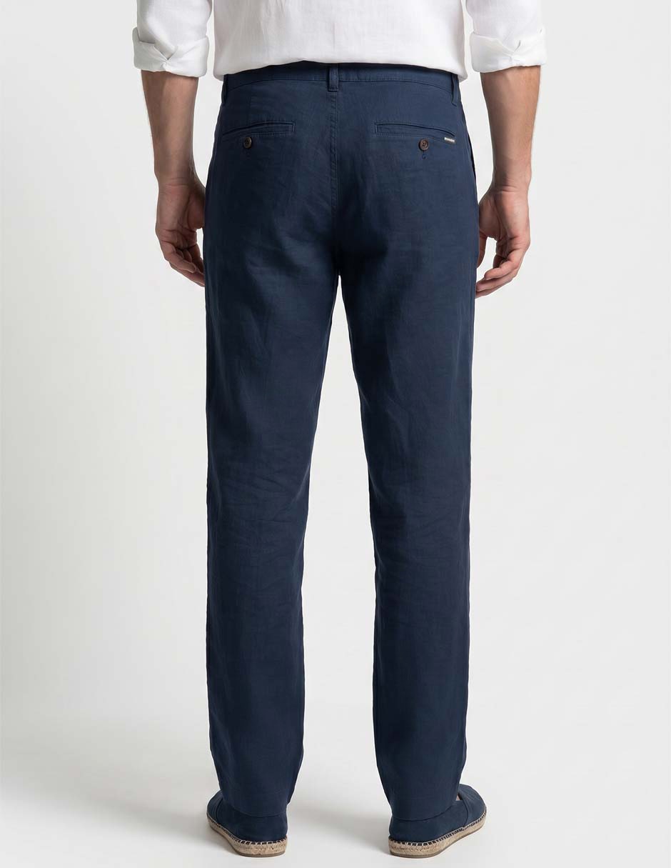 Pantalón business casual de vestir de lino para hombre 2