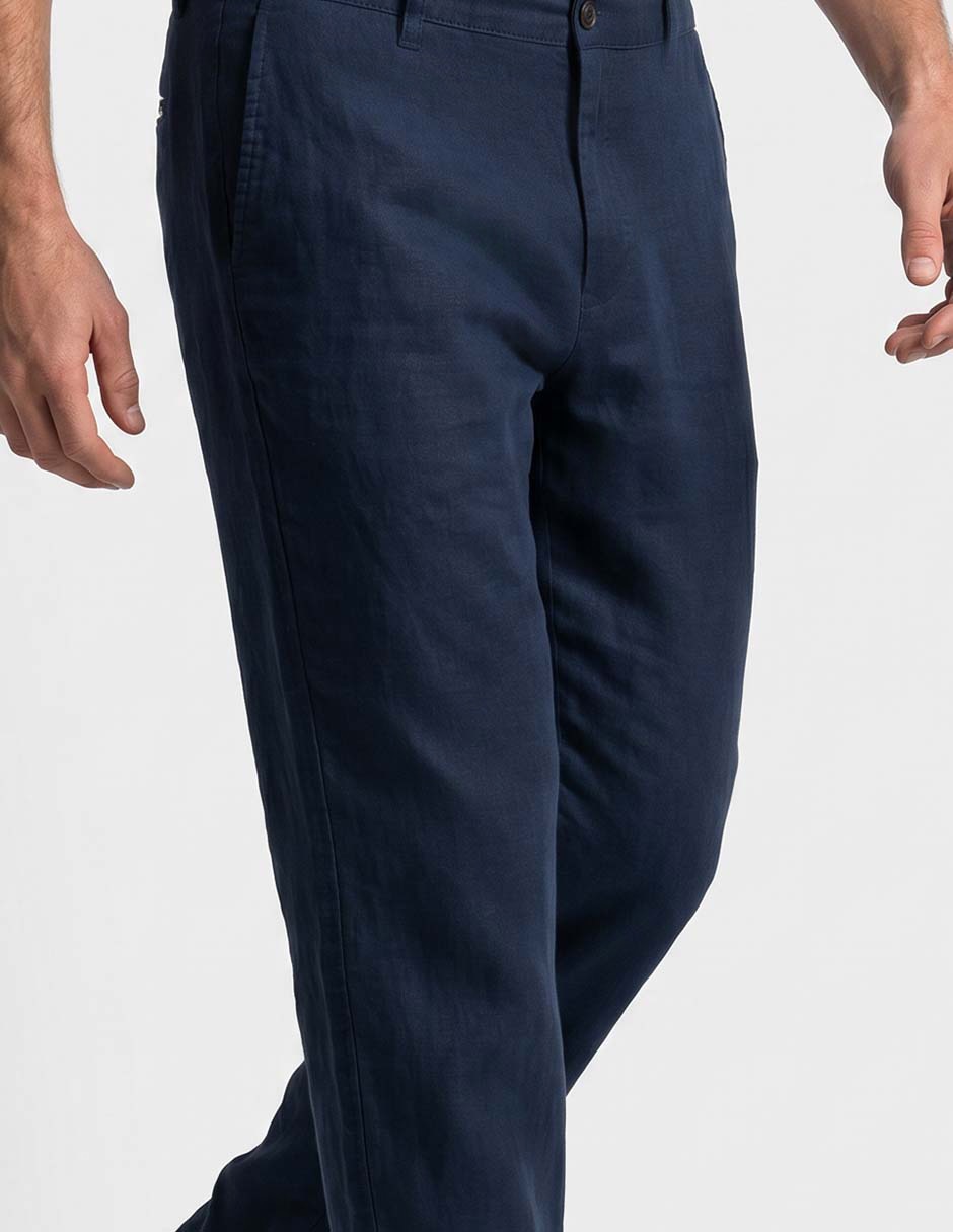 Pantalón business casual de vestir de lino para hombre 3