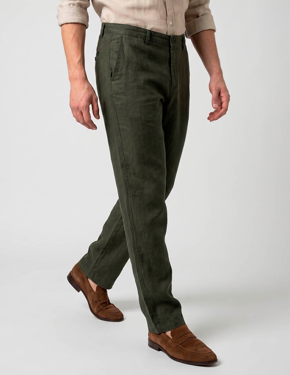 Pantalón business casual de vestir de lino para hombre Pantalón business casual de vestir de lino para hombre