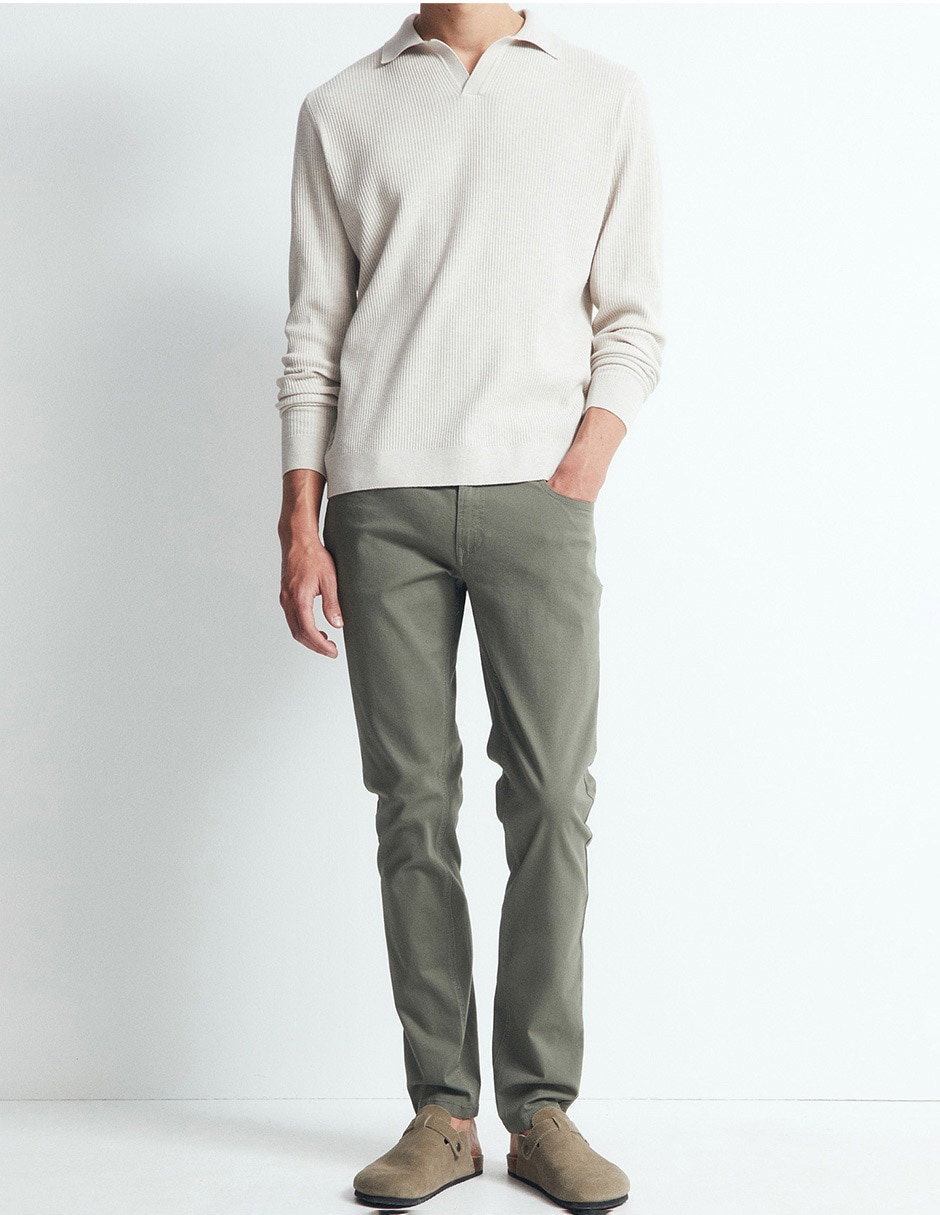 Pantalón casual de algodón para hombre 4