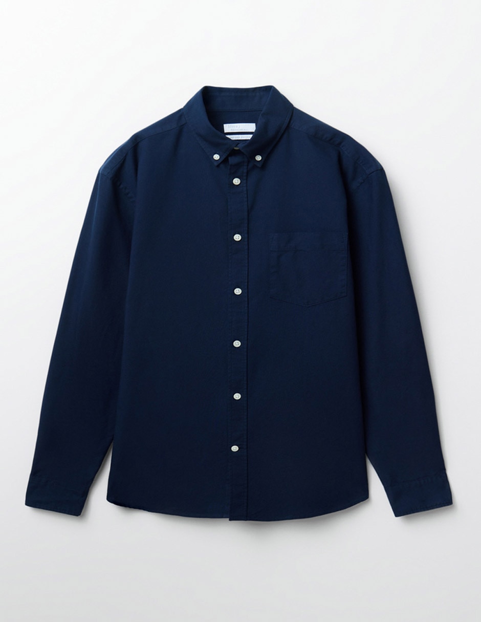 Camisa casual de algodón manga larga para hombre 6