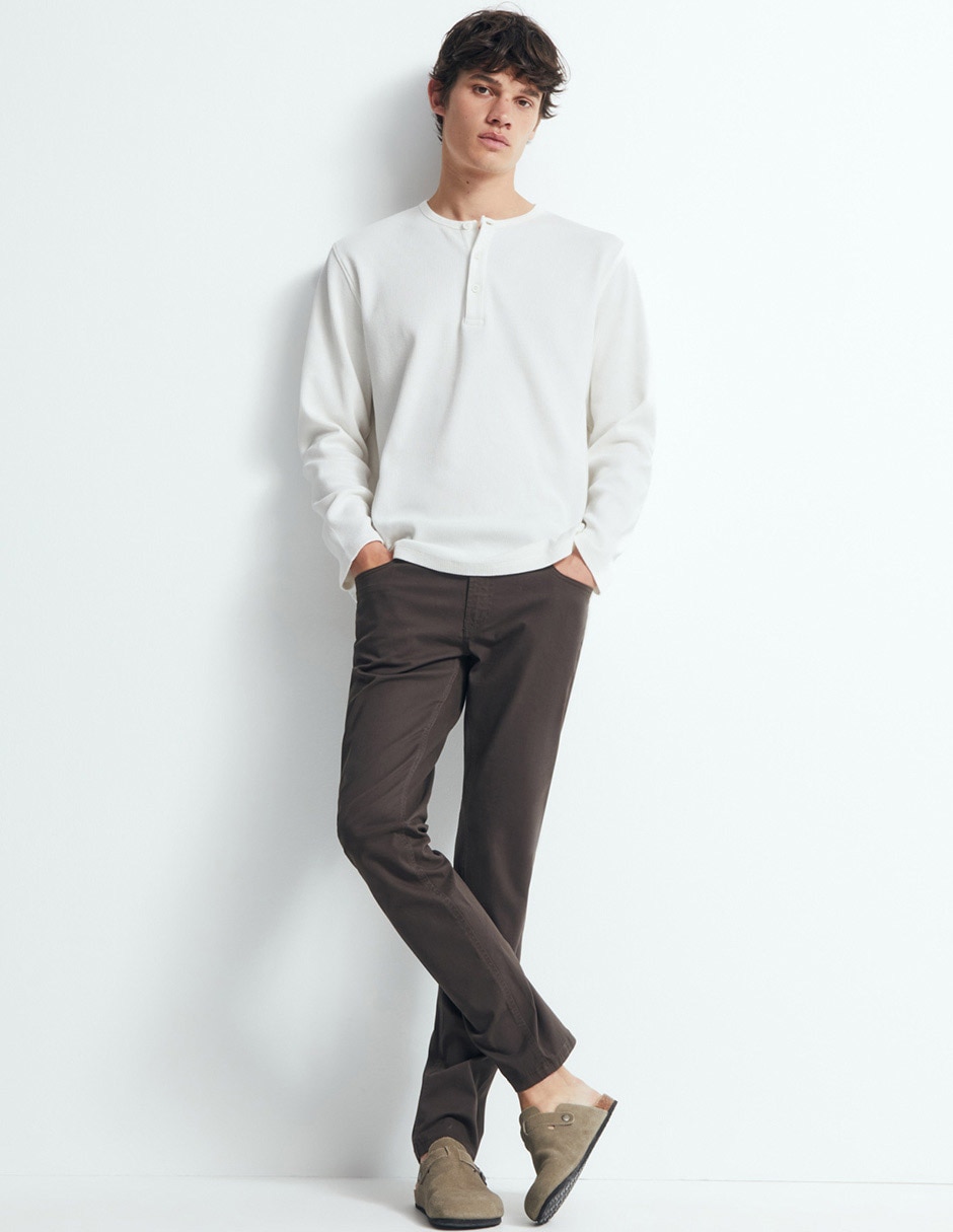 Pantalón casual de algodón para hombre Pantalón casual de algodón para hombre