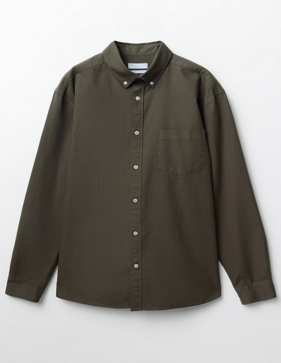 Camisa casual de algodón manga larga para hombre 6