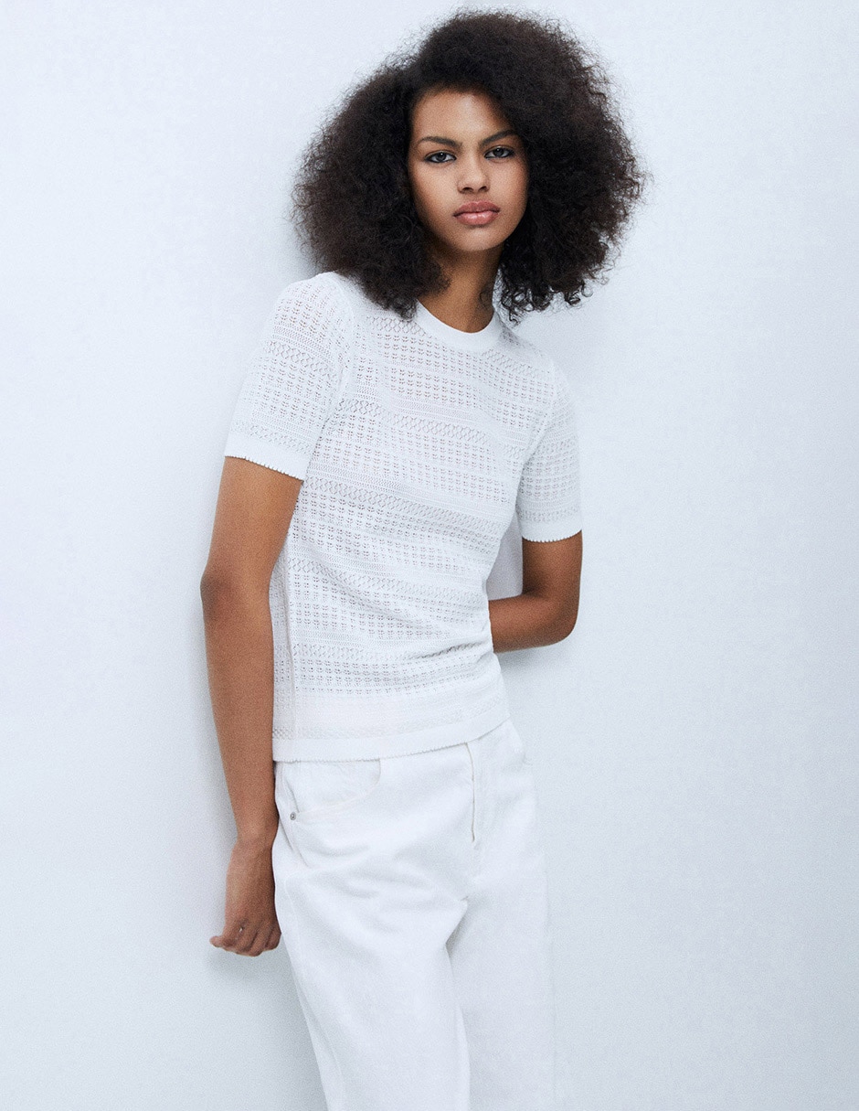 Suéter cuello redondo para mujer Suéter cuello redondo para mujer