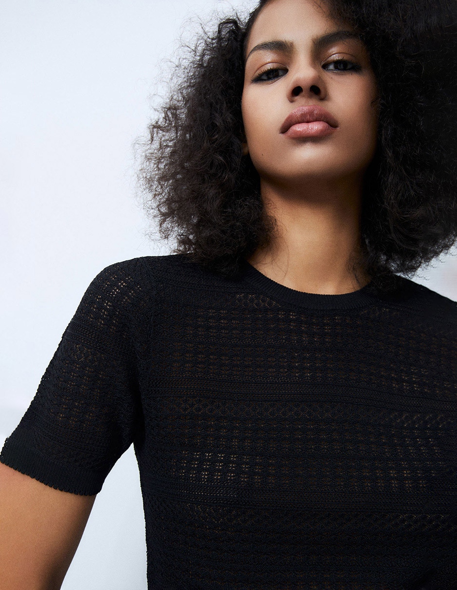 Suéter cuello redondo para mujer 3