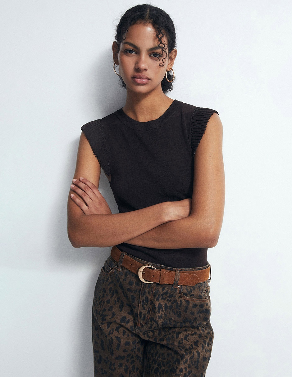 Blusa sin manga para mujer