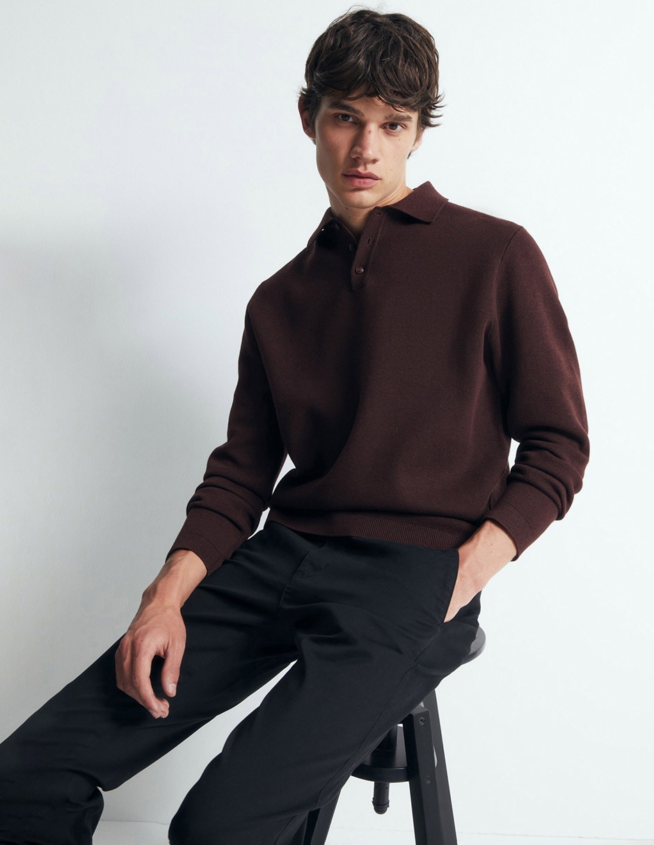 Pantalón casual straight de algodón para hombre 5
