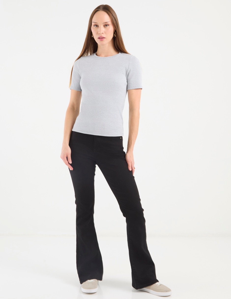 Playera manga corta cuello redondo para mujer 3