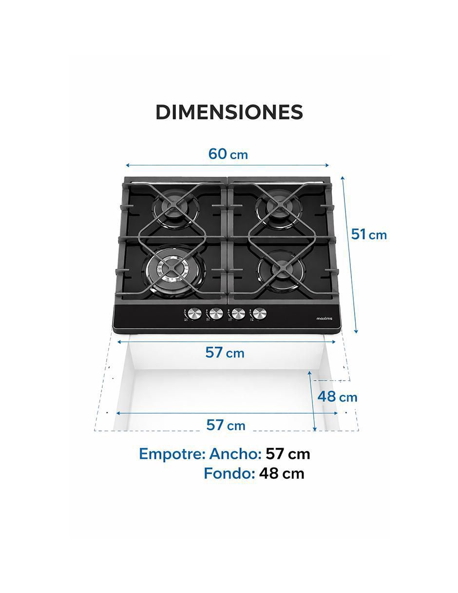 Parrilla a gas empotrable Maxims