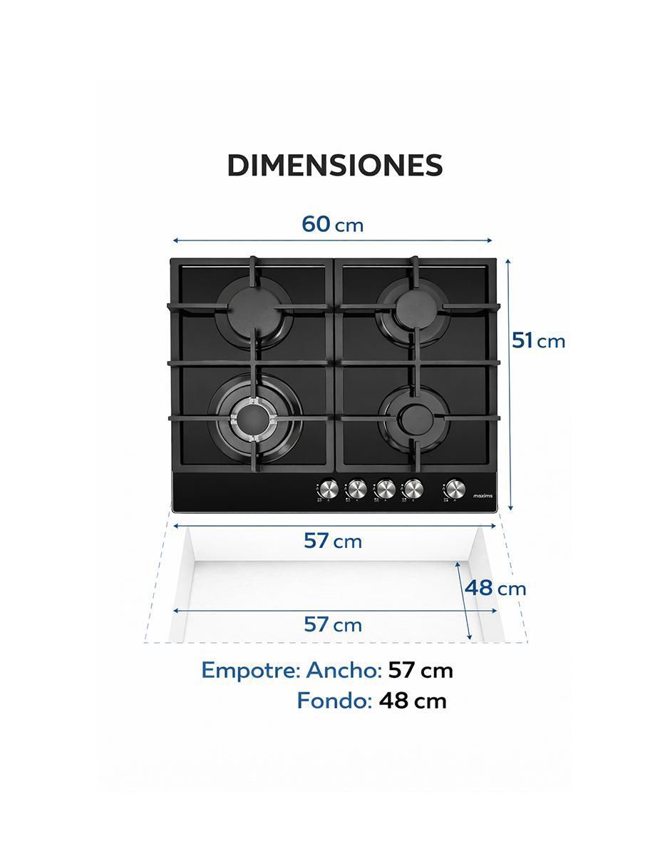 Parrilla a gas empotrable Maxims