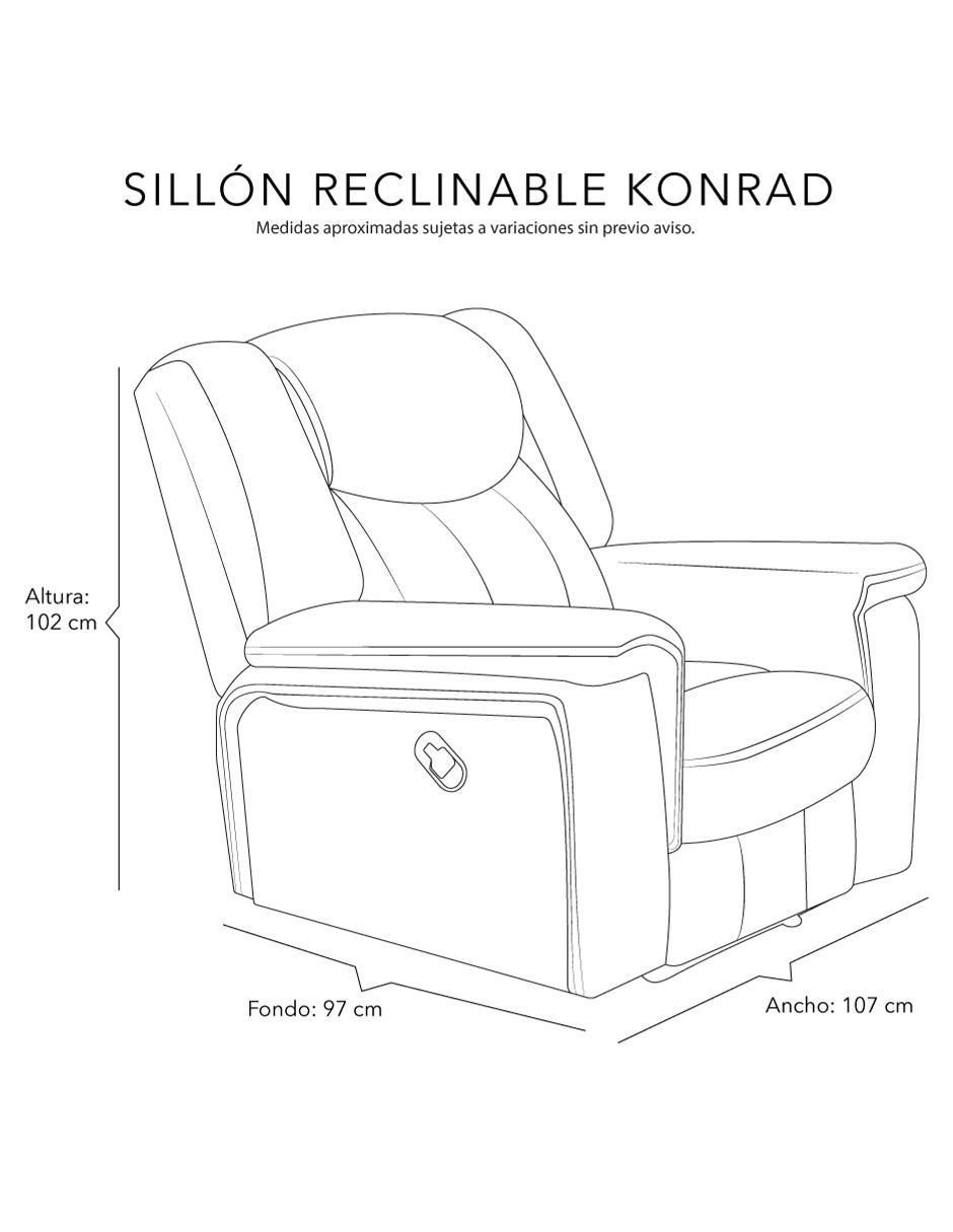 Reclinable Konrad de Madera pino 10