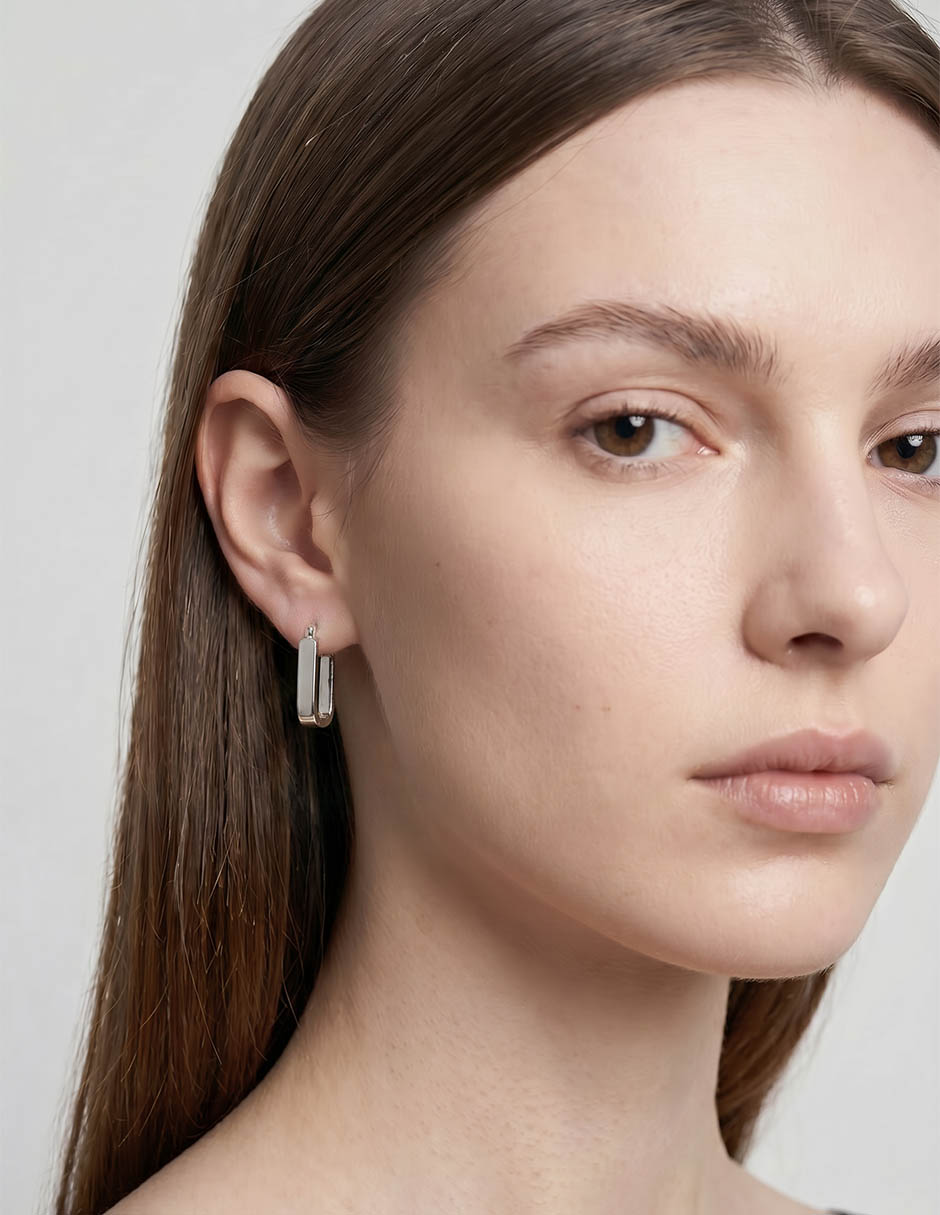 Aretes largos janson con acabado pulido