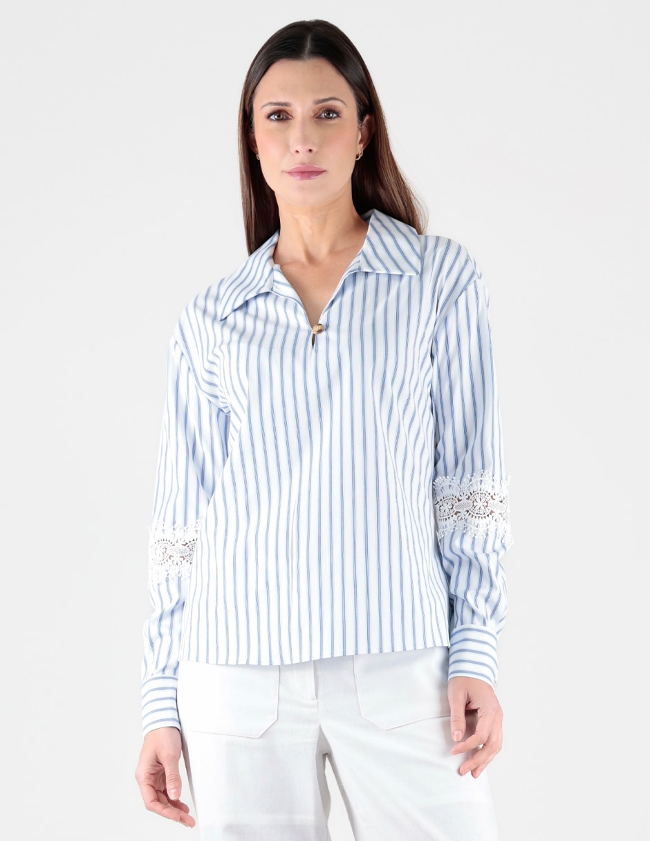 Blusa manga larga para mujer